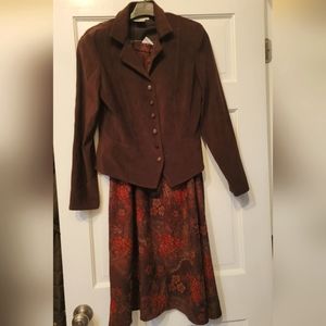 Chadwicks jacket/blouse skirt set